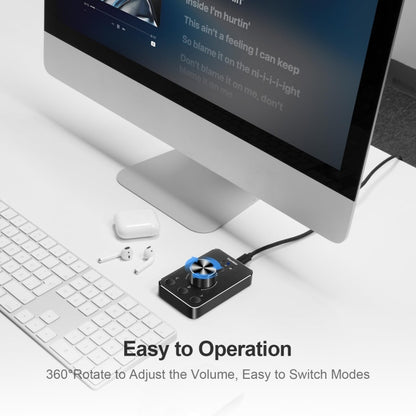 Vaydeer JP2011 USB Computer Volume Adjustment Controller Desktop Multimedia Rotary Button, JP2011