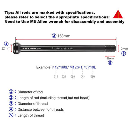 MTB Road Bicycle Frame Aluminium Bucket Axle Bar, GUB TZ10, GUB TZ11, GUB TZ12, GUB TZ13, GUB TZ15, GUB TZ16, GUB TZ17, GUB TZ18
