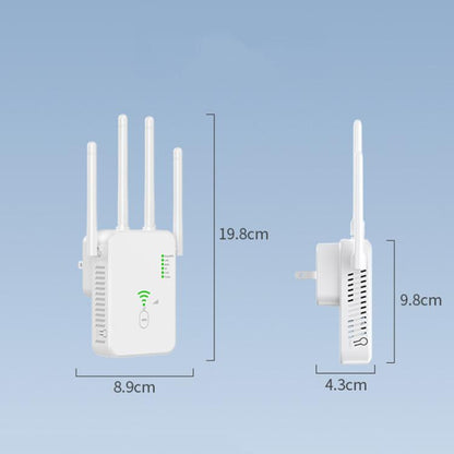 Urant U10 300Mbps 2.4G Wireless Repeater WiFi Signal Amplifier With 4 Antennas, US Plug Black, US Plug White, EU Plug Black, EU Plug White, UK Plug Black, UK Plug White