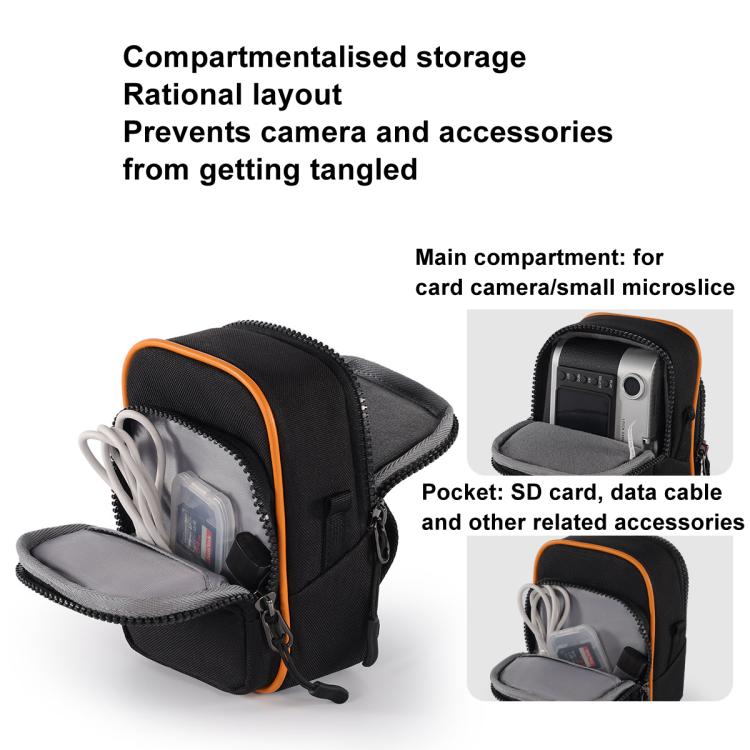 Cwatcun D168 Small Convenient Camera Bag Scratch-Resistant And Wear-Resistant Microslice Card Camera Pouch, D168 Small