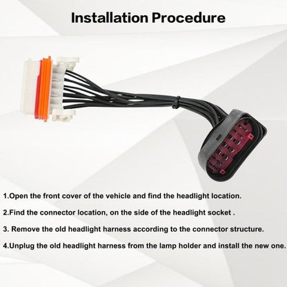 For Porsche Cayenne 2003-2006 Car Headlight Wiring Harness Plug, 95563123911