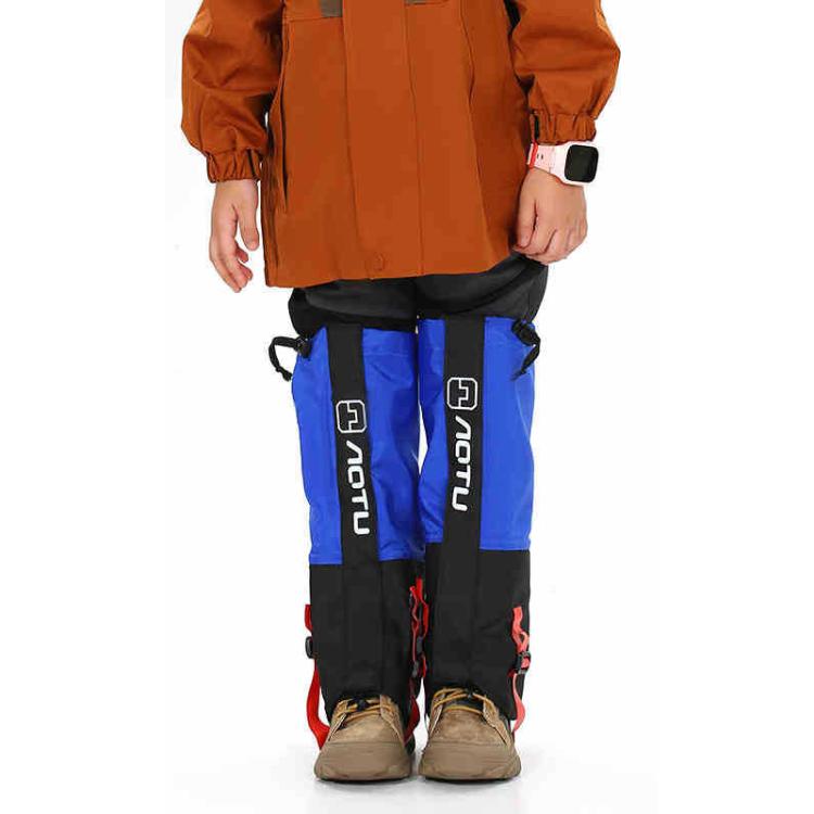 AOTU  AT8913 1pair Children Riding Skiing Waterproof Calf Protectors Outdoor Sandproof Shoes Covers, Blue L, Red L, Blue Cat L, Pink Cat L, Blue Cat M, Pink Cat M, Blue M, Red M, Yellow Printed With Fleece L, Blue Astronaut With Fleece L