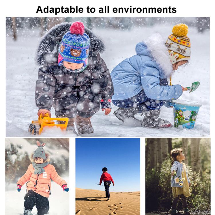 AOTU  AT8913 1pair Children Riding Skiing Waterproof Calf Protectors Outdoor Sandproof Shoes Covers, Blue L, Red L, Blue Cat L, Pink Cat L, Blue Cat M, Pink Cat M, Blue M, Red M, Yellow Printed With Fleece L, Blue Astronaut With Fleece L