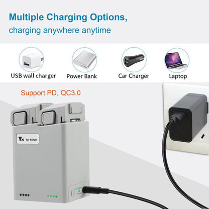 For DJI Mini 4 Pro / Mini 3 Pro / Mini 3 YX  Dual-Way Charger Battery Manager, Without Plug, With 35W US Plug, With 35W EU Plug