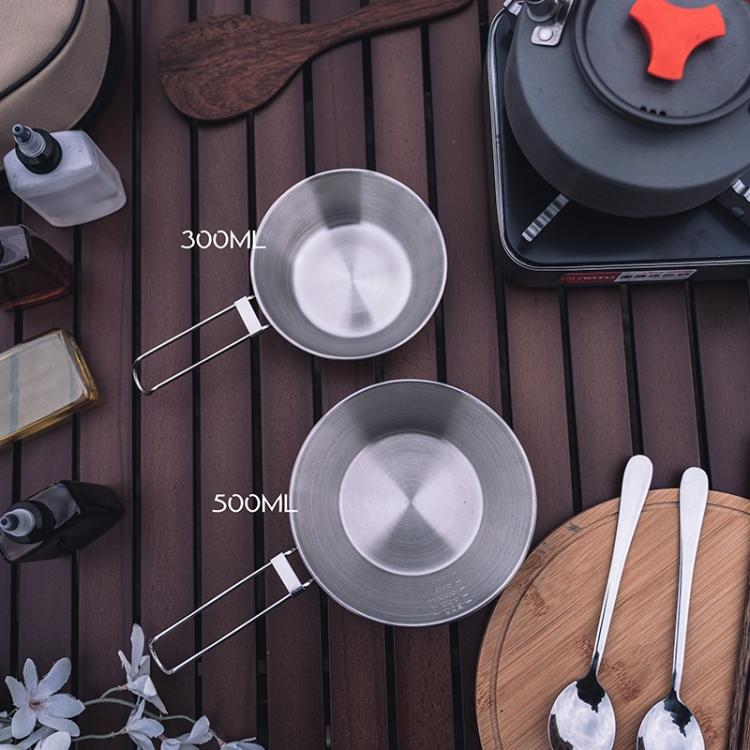 Portable Foldable Stainless Steel Bowl With Storage Bag Camping Cutlery Set, AOTU AT6440 2pcs 500ml, AOTU AT6440 4pcs 300ml, AOTU AT6440 2pcs 300ml+2pcs 500ml, AOTU AT6440 4pcs 500ml