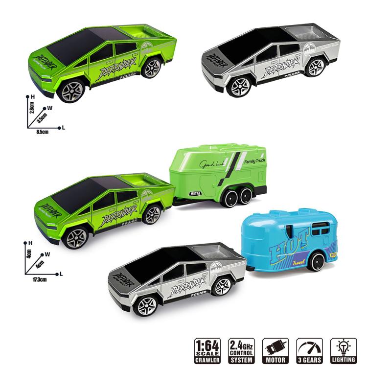 1:64 Mini Alloy 2.4Ghz Remote Control Car Children Rechargeable Model Car, AO-5501E Green, AO-5501E Gray, CO-5501E Green, CO-5501E Gray