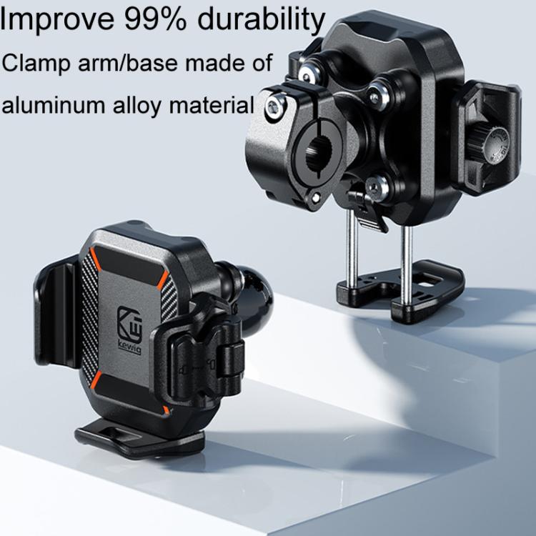 Kewig M33-C3 Outdoor Motorcycle Bike Riding Anti-Theft Shock Absorbing Cell Phone Holder, M33-C3