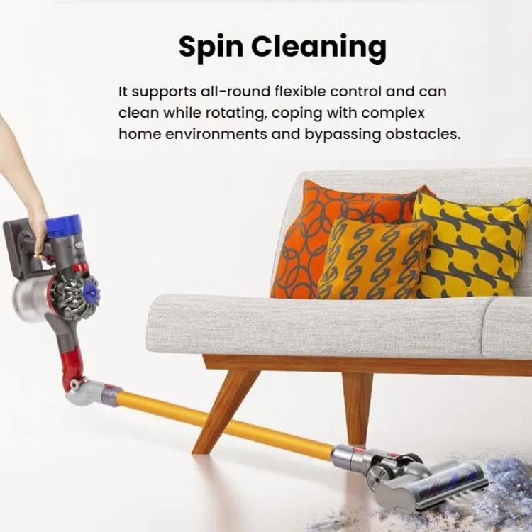 For Dyson V7 / V8 / V10 / V11 / V15 Vacuum Cleaner High Torque Turbine Floor Brush With Lighting, Turbine Floor Brush