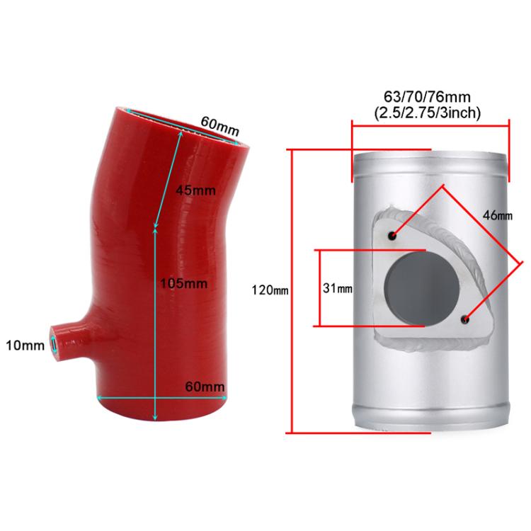 For Mazda 3 / 6 / CX-4 / Axela Car High Flow Cold Air Intake Filter, 1.5L-60-BK, 1.5L-60-RD, 2.0L-70-BK, 2.0L-70-RD, 2.5L-76-BK, 2.5L-76-RD