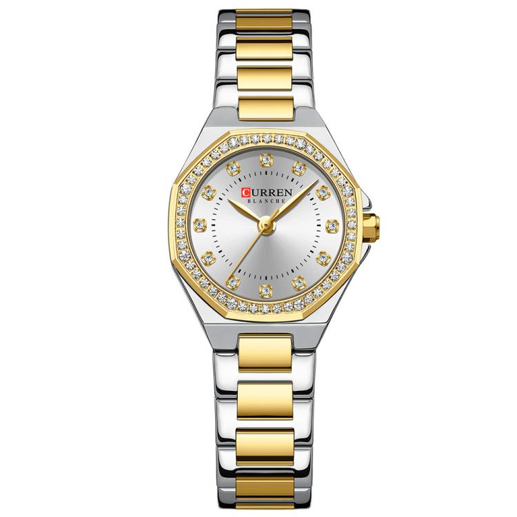 Curren Casual Steel Strap Luminous Women Watch, White Blue, Gold White, Gold Black, Gold Blue, Gold Green, Rose Brown