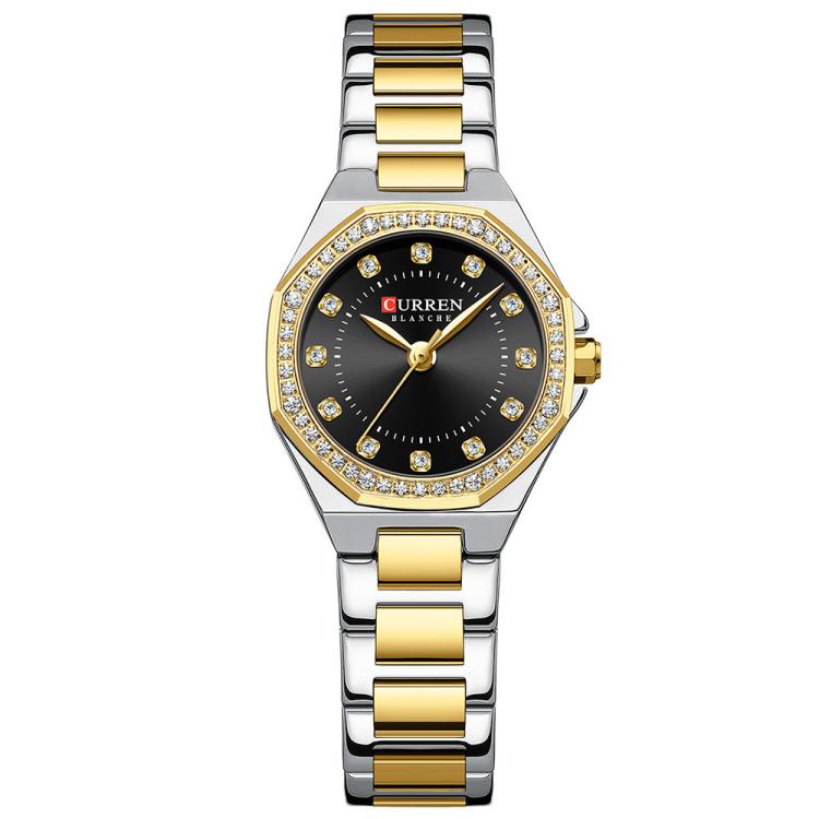 Curren Casual Steel Strap Luminous Women Watch, White Blue, Gold White, Gold Black, Gold Blue, Gold Green, Rose Brown