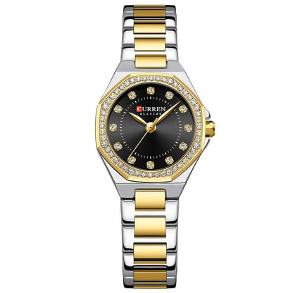Curren Casual Steel Strap Luminous Women Watch, White Blue, Gold White, Gold Black, Gold Blue, Gold Green, Rose Brown