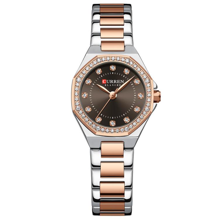 Curren Casual Steel Strap Luminous Women Watch, White Blue, Gold White, Gold Black, Gold Blue, Gold Green, Rose Brown