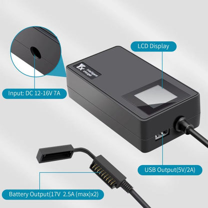 For DJI Air 3S /Air 3 YX Digital Display Car Charger Charge 2 Batteries At the Same Time, Car Charger