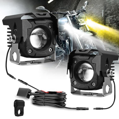 Motorcycle Spotlight Strobe 6 Modes With Control Cable Set
