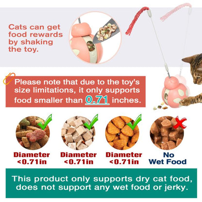 Tumbler Balance Car Beetle Cat Toy Tease Cat Stick With Snack Feeder Pet Toy