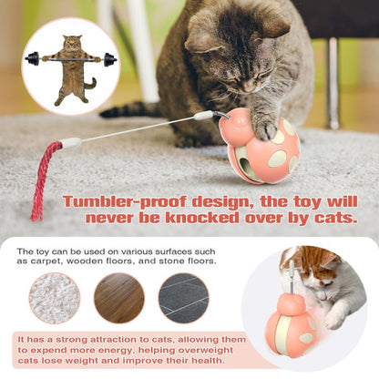 Tumbler Balance Car Beetle Cat Toy Tease Cat Stick With Snack Feeder Pet Toy