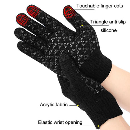 USB Heating Electric Warm Gloves Students Internet Writing Game Thickened Full Finger Knitted Heated Gloves, Uniform