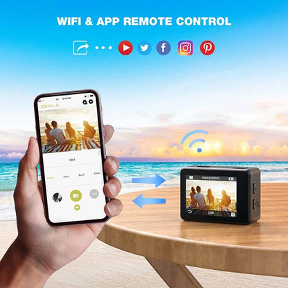 WIFI Wide-angle EIS Anti-shake Touch Color Dual-screen Remote Control Video Sports Camera, Q60TR
