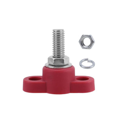 12V RV Yacht M10 Single Pole Battery Terminal, Red, Black, Red Black Pair
