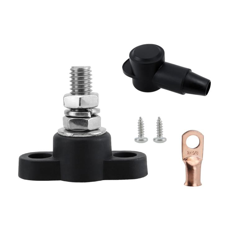 12V RV Yacht M10 Single Pole Battery Terminal, Red, Black, Red Black Pair