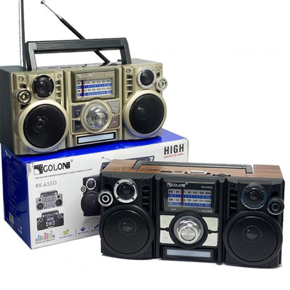 COLON RX-65SD Solar Charging Stereo FM Radio Wireless Bluetooth Speaker