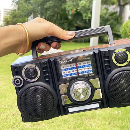 COLON RX-65SD Solar Charging Stereo FM Radio Wireless Bluetooth Speaker