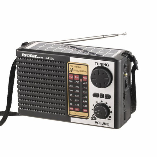Isolariearth IS-F10S Solar Powered Full-Band FM / AM / SW Radio Bluetooth Speaker with Flashlight