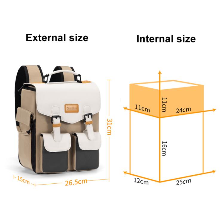 Large Capacity DSLR Camera Storage Bag Casual Double Shoulder Load Reducing Breathable Backpack, D171 Small