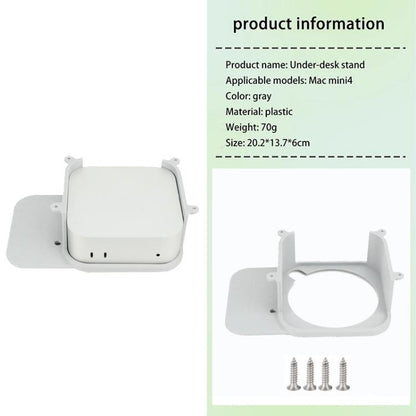 For Mac Mini M4 Under Desk Stand Hanging Wall Perforated Desktop Bracket With Screws