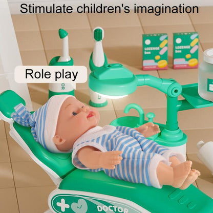 Children Pretend Play Simulation Dentist Role-Play Toys, Basic Pink, Basic Green, Upgrade Pink, Upgrade Green, Deluxe Pink, Deluxe Green