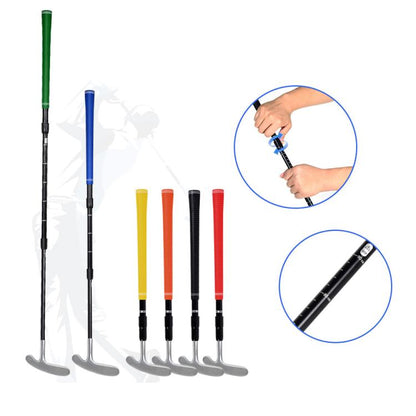 43-90cm Golf 3-section Telescopic Putter Two-way Left and Right Hand Practice Putting