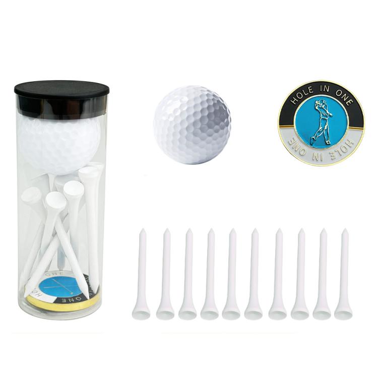 PVC Cylinder Golf Ball Tee Kit  Accessories, White Set 1, White Set 2, White Set 3, White Set 4, Gold Set 1, Gold Set 2, Gold Set 3, Gold Set 4