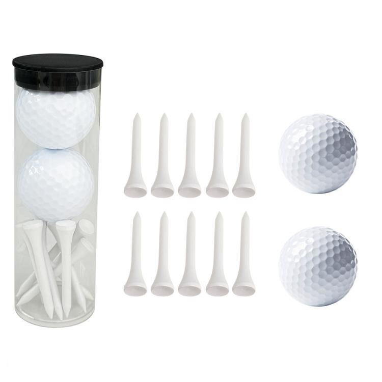 PVC Cylinder Golf Ball Tee Kit  Accessories, White Set 1, White Set 2, White Set 3, White Set 4, Gold Set 1, Gold Set 2, Gold Set 3, Gold Set 4