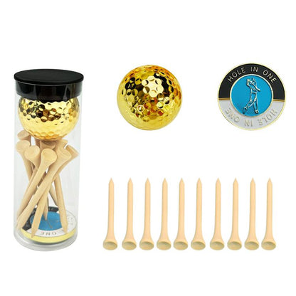 PVC Cylinder Golf Ball Tee Kit  Accessories, White Set 1, White Set 2, White Set 3, White Set 4, Gold Set 1, Gold Set 2, Gold Set 3, Gold Set 4