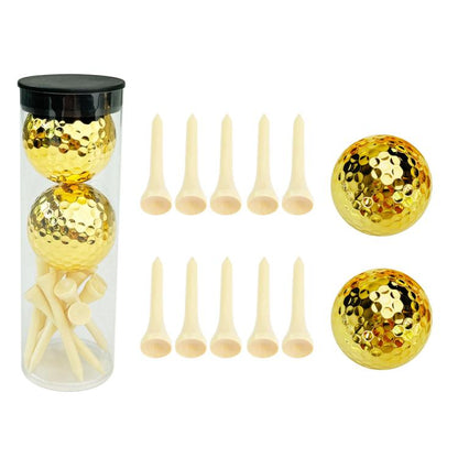 PVC Cylinder Golf Ball Tee Kit  Accessories, White Set 1, White Set 2, White Set 3, White Set 4, Gold Set 1, Gold Set 2, Gold Set 3, Gold Set 4