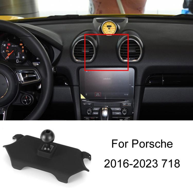 For Porsche Left Driving Car-Mounted Mobile Phone Navigation Holder Base, 10-16 Panamera, 11-15 Cayenne, 12-18 Porsche 911, 14-23 Macan + 18-23 Cayenne, 16-17 Cayenne, 16-23 718, 17-23 Panamera Co-pilot, 17-23 Panamera Instrument Panel, 19-23 Porsche 911
