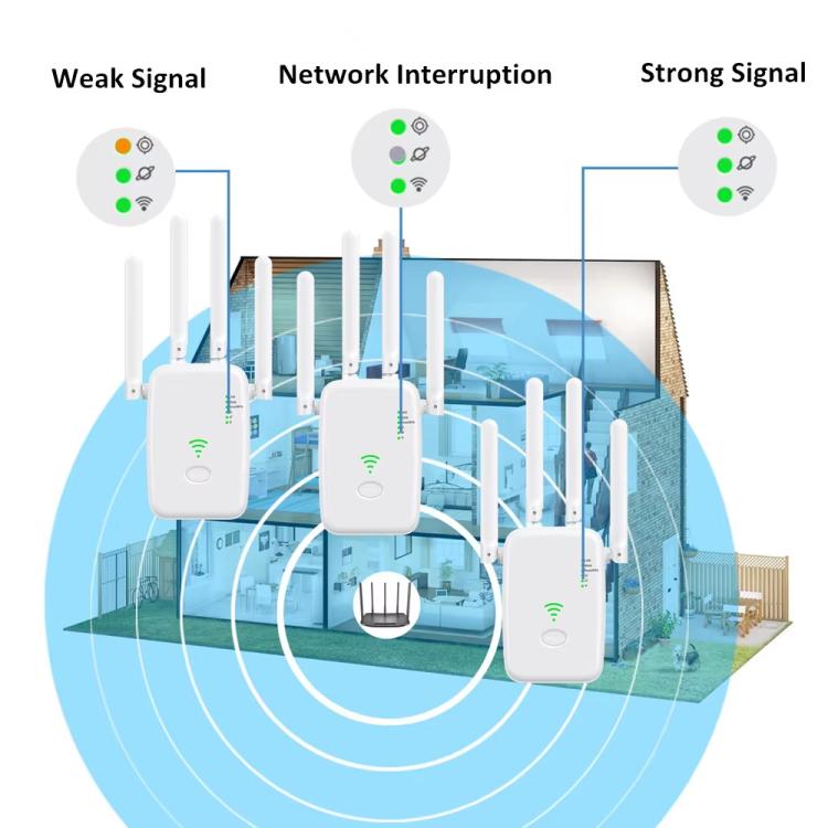 Urant U11 1200Mbps 2.4G&5.8G Wireless Repeater WiFi Signal Amplifier Support WPS Quick Setting, US Plug White, US Plug Black, EU Plug White, EU Plug Black, UK Plug White, UK Plug Black