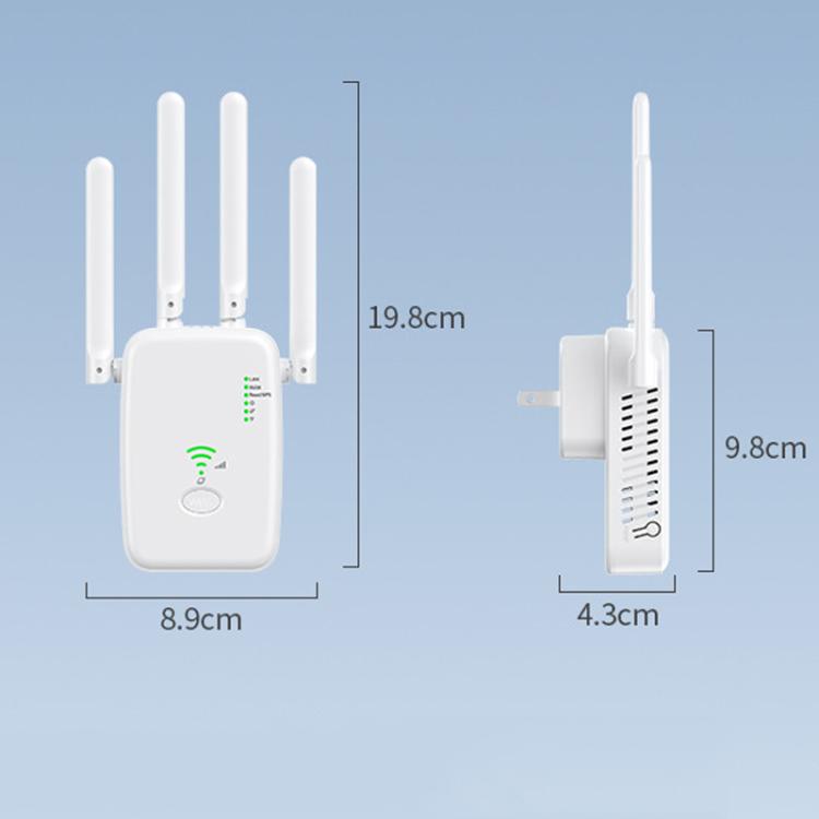 Urant U11 1200Mbps 2.4G&5.8G Wireless Repeater WiFi Signal Amplifier Support WPS Quick Setting, US Plug White, US Plug Black, EU Plug White, EU Plug Black, UK Plug White, UK Plug Black