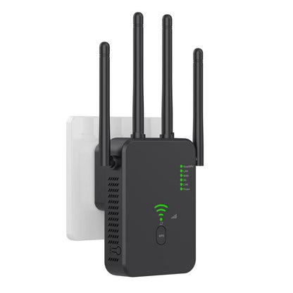 Urant U10 1200Mbps 2.4G & 5.8G Wireless Repeater WiFi Signal Amplifier With 4 Antenna, US Plug Black, US Plug White, EU Plug Black, EU Plug White, UK Plug Black, UK Plug White