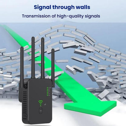 Urant U10 1200Mbps 2.4G & 5.8G Wireless Repeater WiFi Signal Amplifier With 4 Antenna, US Plug Black, US Plug White, EU Plug Black, EU Plug White, UK Plug Black, UK Plug White