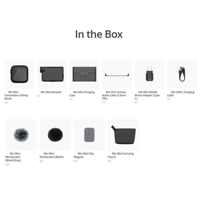 Original 2 TX + 1 RX + Charging Case For DJI Mic Mini, 2 TX + 1 RX + Charging Case
