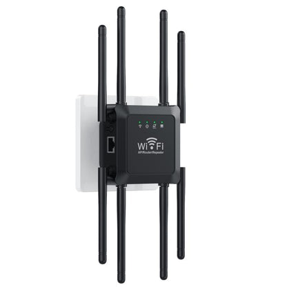 U18 300Mbps 2.4G Wireless Repeater WiFi Signal Amplifier With 8 Antennas, US Plug Black, EU Plug Black, US Plug White, EU Plug White