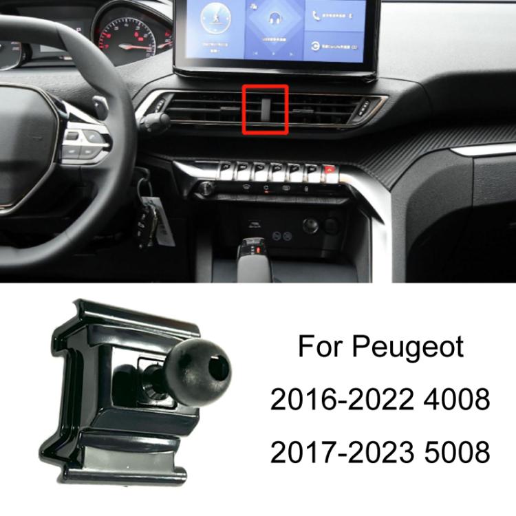 For Peugeot Left Driving Car-Mounted Special Mobile Phone Navigation Bracket Base, 19-22 508, 16-21 308, 14-20 408, 16-22 4008/17-23 5008, 10-13 408, 13-19 3008, 16-19 308, 23 408X