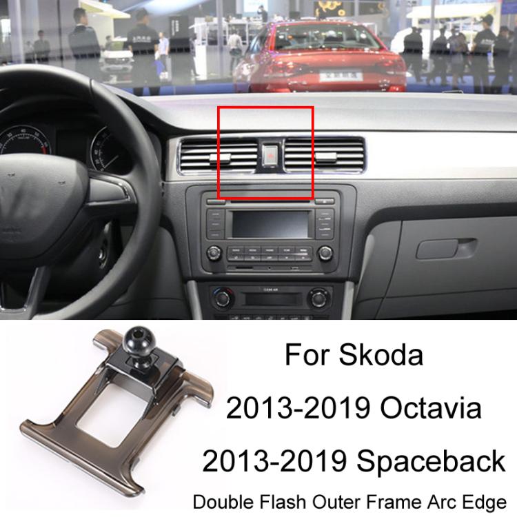 For Skoda Left Driving Car Special Mobile Phone Navigation Bracket Base, 13-15 Superb, 13-19 Octavia+Spaceback/Double Flash Outer Frame Arc Edge, 15-17 Fabia, 15-22 Octavia, 16-23 Superb, 17-21 Kodiaq/GT, 18-22 Koroc, 18-23 Kamiq                       ...