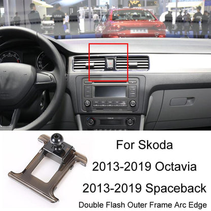 For Skoda Left Driving Car Special Mobile Phone Navigation Bracket Base, 13-15 Superb, 13-19 Octavia+Spaceback/Double Flash Outer Frame Arc Edge, 15-17 Fabia, 15-22 Octavia, 16-23 Superb, 17-21 Kodiaq/GT, 18-22 Koroc, 18-23 Kamiq                       ...