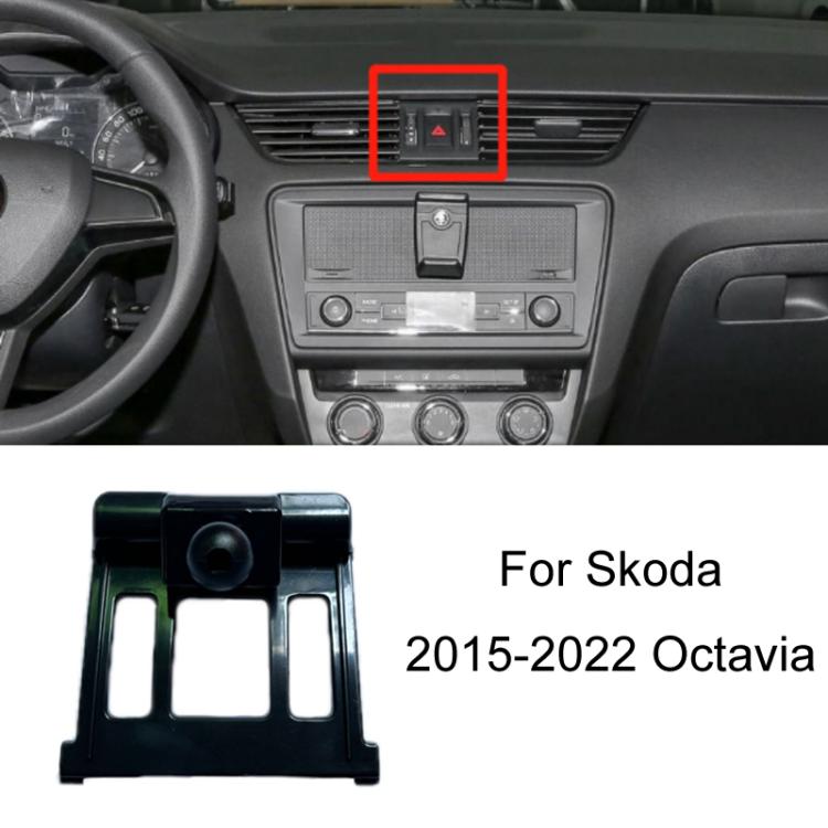 For Skoda Left Driving Car Special Mobile Phone Navigation Bracket Base, 13-15 Superb, 13-19 Octavia+Spaceback/Double Flash Outer Frame Arc Edge, 15-17 Fabia, 15-22 Octavia, 16-23 Superb, 17-21 Kodiaq/GT, 18-22 Koroc, 18-23 Kamiq                       ...