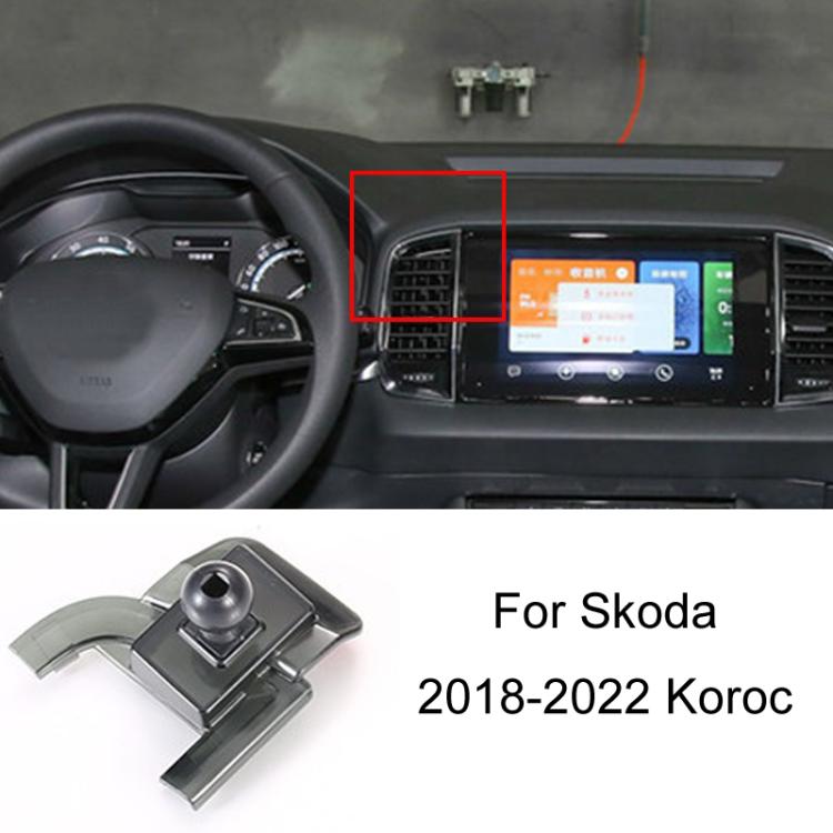 For Skoda Left Driving Car Special Mobile Phone Navigation Bracket Base, 13-15 Superb, 13-19 Octavia+Spaceback/Double Flash Outer Frame Arc Edge, 15-17 Fabia, 15-22 Octavia, 16-23 Superb, 17-21 Kodiaq/GT, 18-22 Koroc, 18-23 Kamiq                       ...