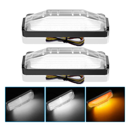 2pcs 28LED Bi-Color High Brake Tail Lights Turn Signal Lights For Sweeper / RV / Van / Truck Modification