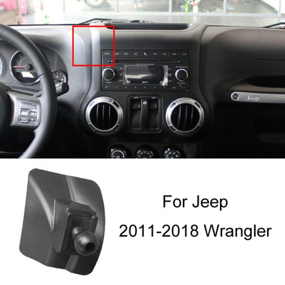 For Jeep Left Driving Car Special Mobile Phone Navigation Bracket Base, 11-18 Wrangler, 14-17 Cherokee, 14-18 Grand Cherokee, 16-21 Renegade, 17-20 Compass Not For Screen Modification, 18-22 Grand Commander, 19-22 Wrangler, 21 Compass